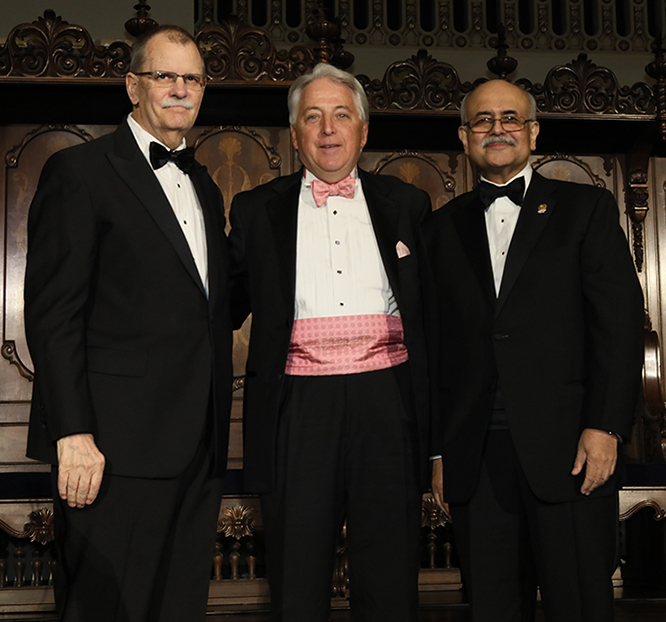 photo of Drs. David Hoyt, Ed Verrier and Ajit K. Sachdeva