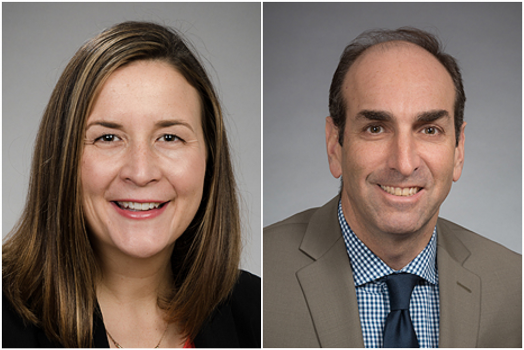Combined portrait photos of Drs. Giana Davidson and David Flum