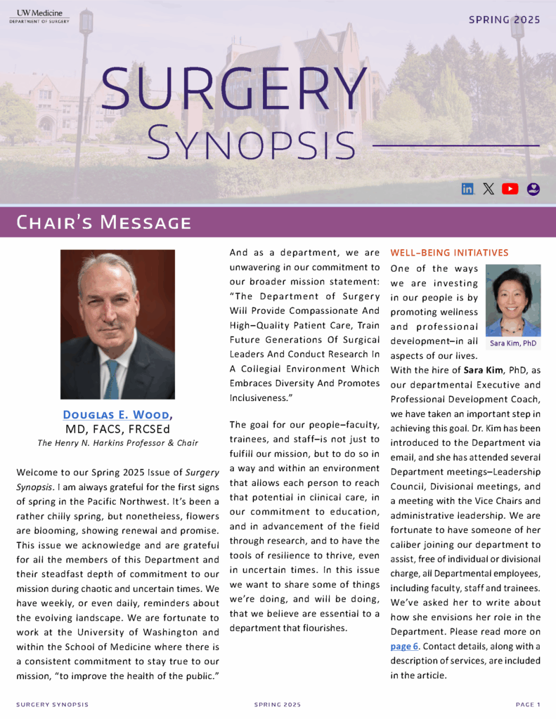 2025 Surgery Synopsis Spring Cover Page