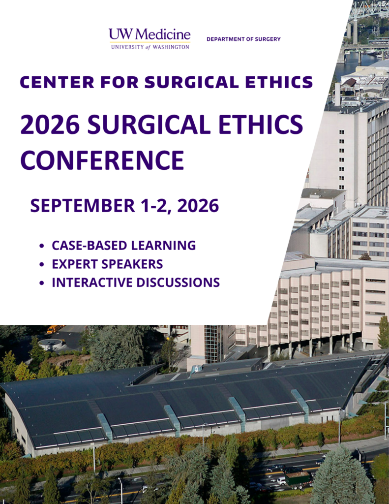 2026 Surgical Ethics Conference event announcement, September 1-2, 2026.