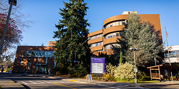Exterior view of UW Medical Center - Northwest hospital campus in Seattle.