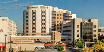 Exterior view of Saint Alphonsus Regional Medical Center campus.